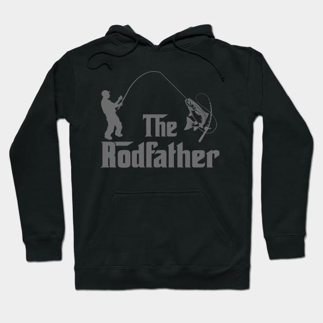 The Rodfather Funny Fishing Gift for Fisherman Hoodie by DragonTees